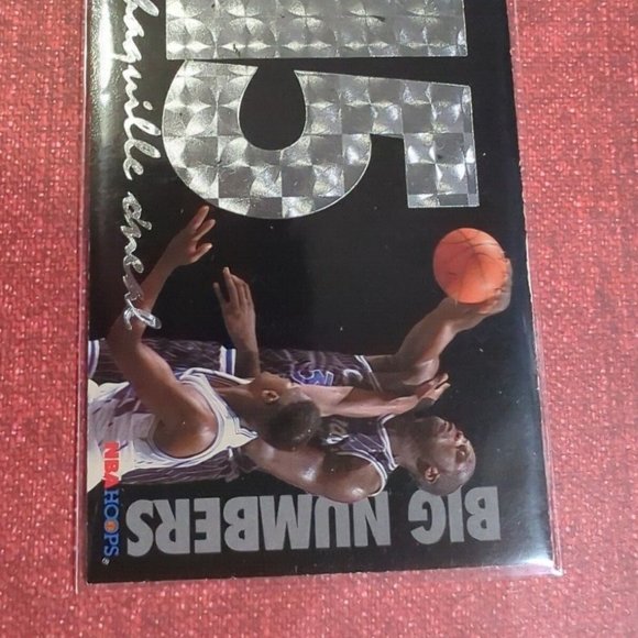 994-95 HOOPS BASKETBALL BIG NUMBERS SILVER SHAQUILLE O'NEAL #BN5 - MAGIC - Picture 6 of 8